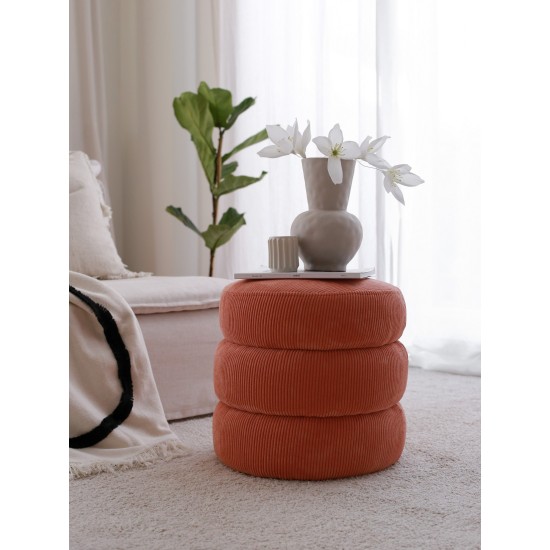 Pouffe Boum - Vermilion Coral Atelier del Sofa Pouffe Boum - Vermilion Coral
