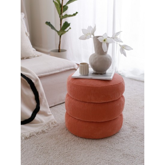Pouffe Boum - Vermilion Coral Atelier del Sofa Pouffe Boum - Vermilion Coral