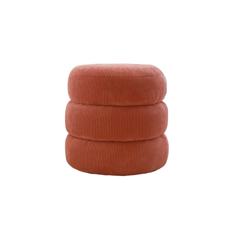 Atelier del Sofa Pouffe Boum - Vermilion Coral