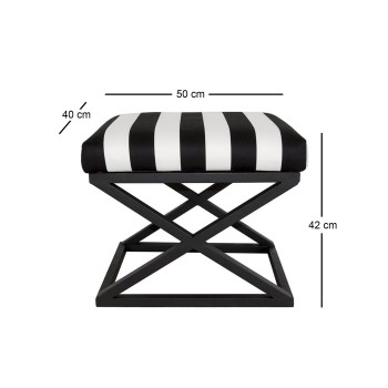 Pouffe Capraz - Black, White Black
White