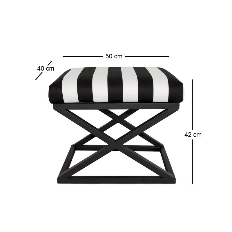 Atelier del Sofa Pouffe Capraz - Black, White Black
White