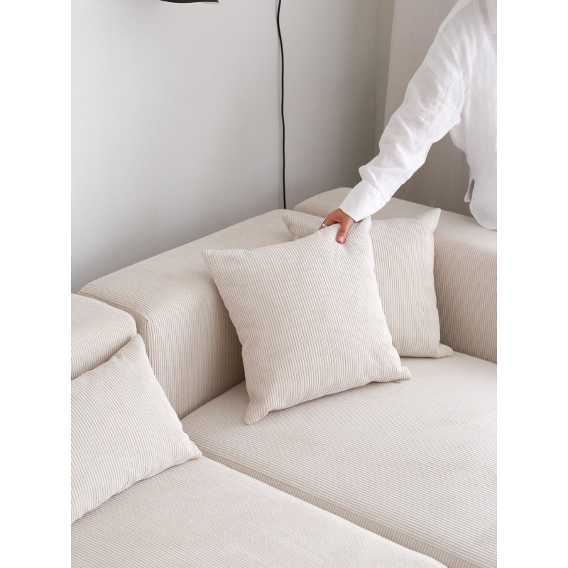 Τριθέσιος Καναπές - Yolo - Χρώμα Λευκό - 222x110x89