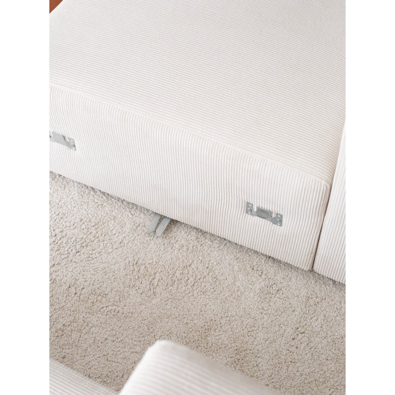 Τριθέσιος Καναπές - Yolo - Χρώμα Λευκό - 222x110x89