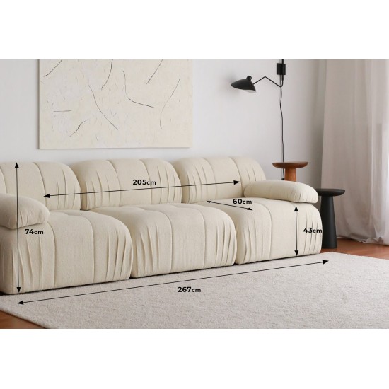 3-Seat Sofa Soli 3 Seater - White White 3-Seat Sofa Soli 3 Seater - White White