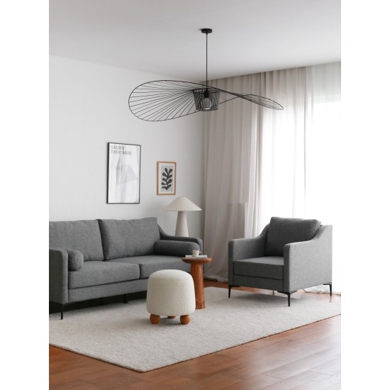 3-Seat Sofa Nordi 3 Seater Metal - Grey Grey