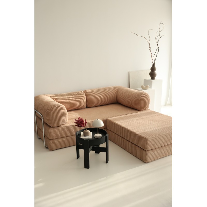 Corner Sofa-Bed Nook - Brown - v1 Brown