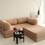 Corner Sofa-Bed Nook - Brown - v1 Brown