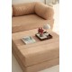 Corner Sofa-Bed Nook - Brown - v1 Brown Corner Sofa-Bed Nook - Brown - v1 Brown