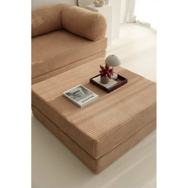 Corner Sofa-Bed Nook - Brown - v1 Brown