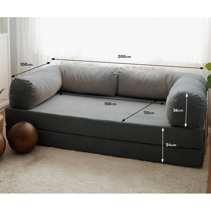 3-Seat Sofa-Bed Nook - Anthracite Anthracite
