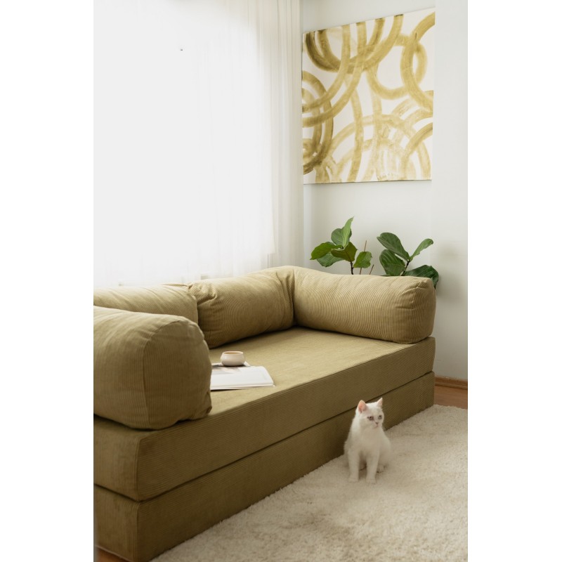 3-Seat Sofa-Bed Nook - Khaki Khaki