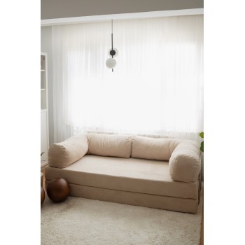 3-Seat Sofa-Bed Nook - Beige Beige