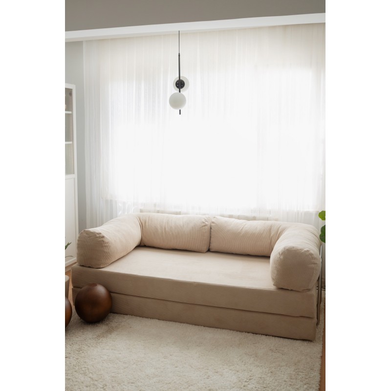 3-Seat Sofa-Bed Nook - Beige Beige