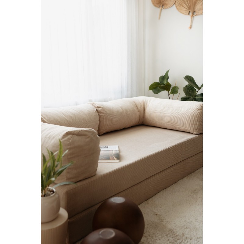 3-Seat Sofa-Bed Nook - Beige Beige