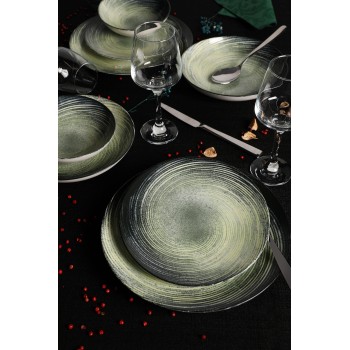 Dinner Set (24 Pieces) GBSATN24Y4101630 Cream
Green
Black