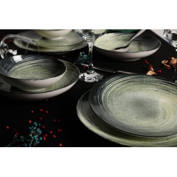 Dinner Set (24 Pieces) GBSATN24Y4101630 Cream
Green
Black