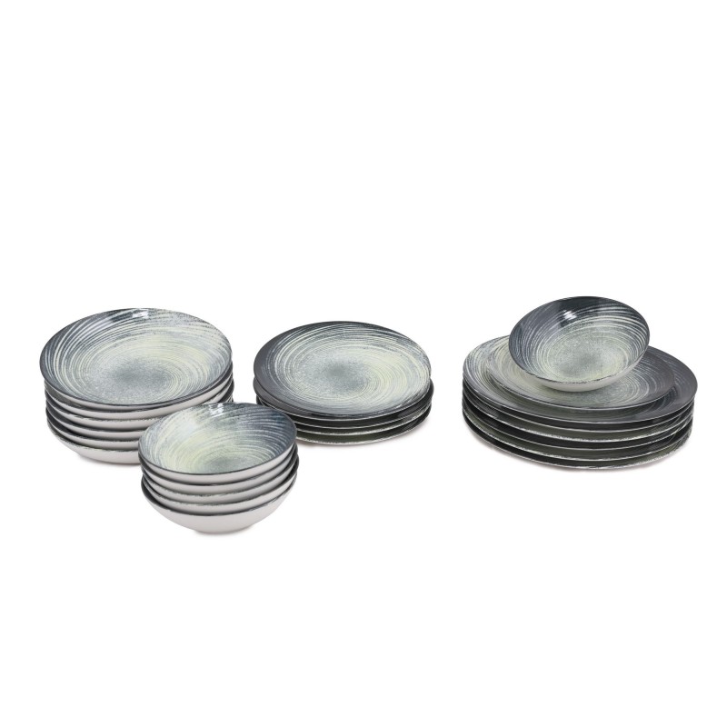 Dinner Set (24 Pieces) GBSATN24Y4101630 Cream
Green
Black