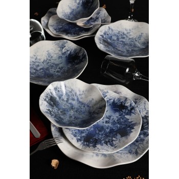 Dinner Set (24 Pieces) GBSNES24Y4101968 Blue
White