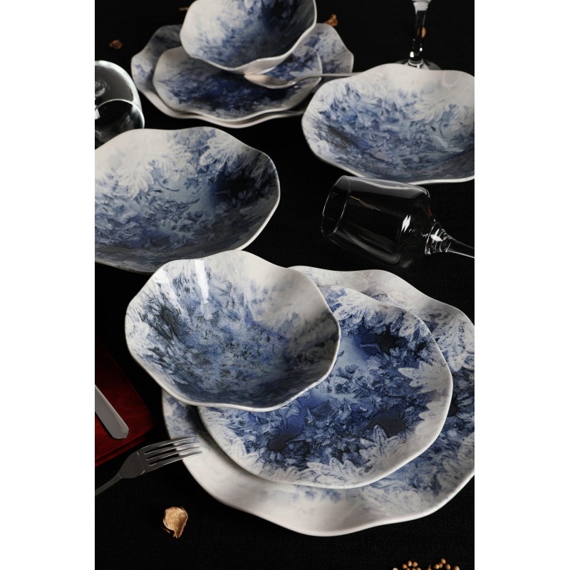 Dinner Set (24 Pieces) GBSNES24Y4101968 Blue
White