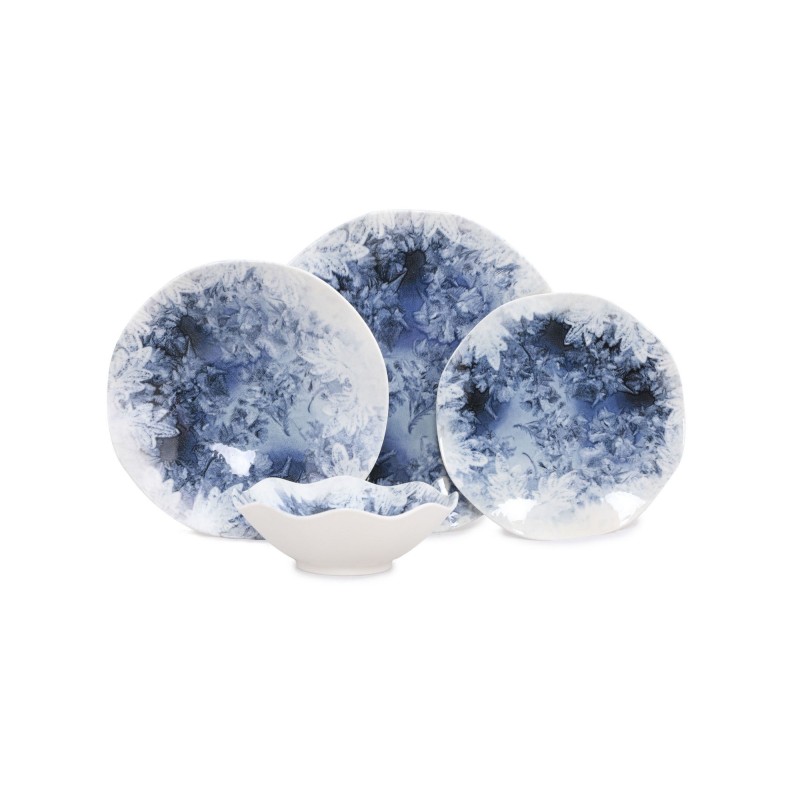 Dinner Set (24 Pieces) GBSNES24Y4101968 Blue
White