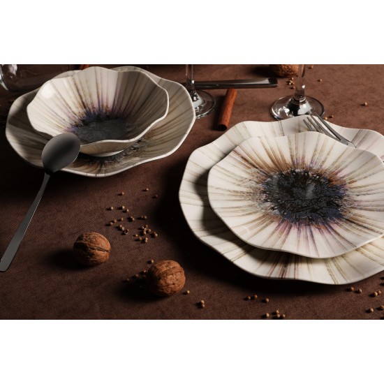 Dinner Set (24 Pieces) GBSNES24Y4101986 Multicolor Hermia Dinner Set (24 Pieces) GBSNES24Y4101986 Multicolor