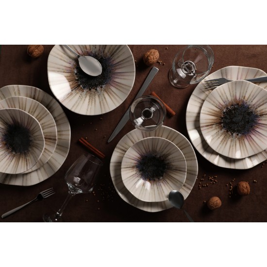 Dinner Set (24 Pieces) GBSNES24Y4101986 Multicolor Hermia Dinner Set (24 Pieces) GBSNES24Y4101986 Multicolor
