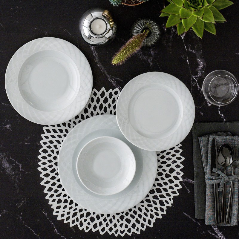 Dinner Set (24 Pieces) ALF24Y400 White