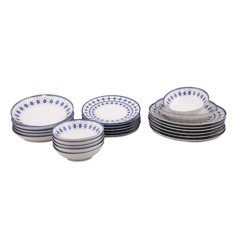 Hermia Dinner Set (24 Pieces) GBSATN24Y4R1614 White
Blue