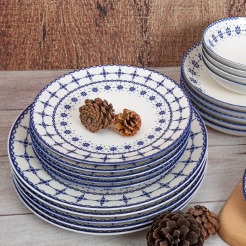 Dinner Set (24 Pieces) GBSATN24Y4R1614 White
Blue