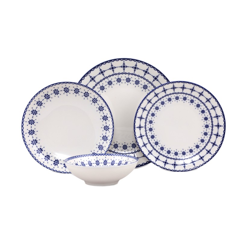 Hermia Dinner Set (24 Pieces) GBSATN24Y4R1614 White
Blue