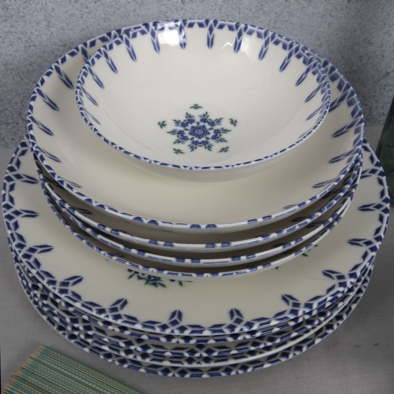 Hermia Dinner Set (24 Pieces) GBSATN24Y4R1654 White
Blue