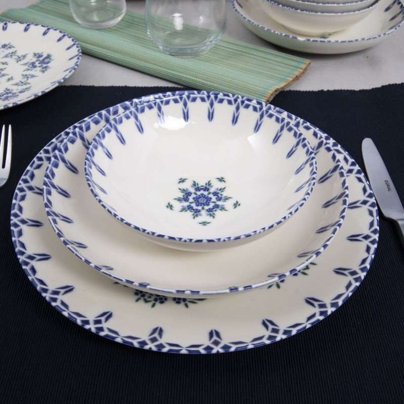 Hermia Dinner Set (24 Pieces) GBSATN24Y4R1654 White
Blue
