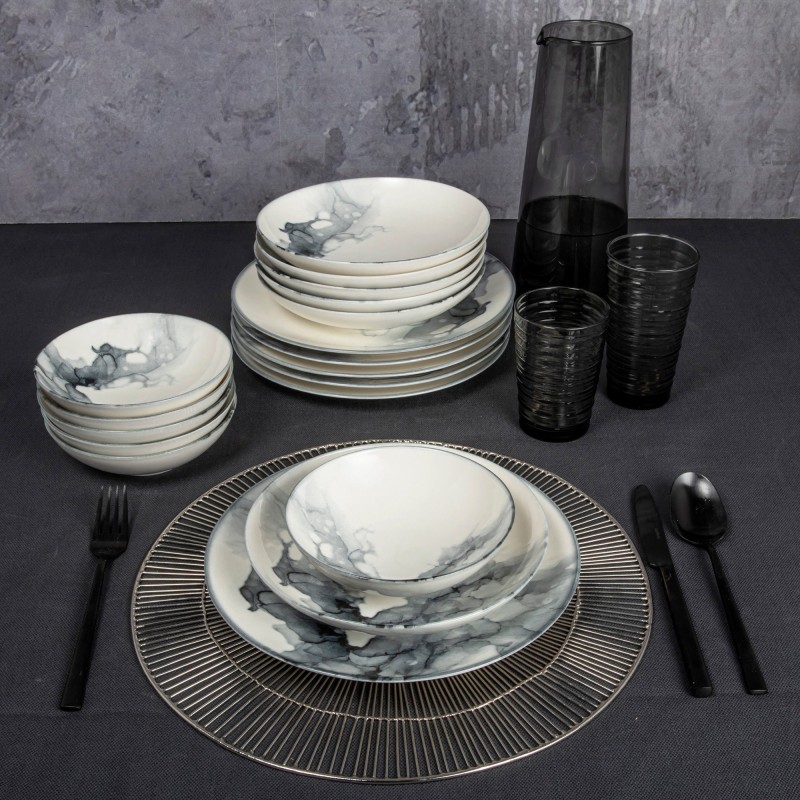 Hermia Dinner Set (24 Pieces) GBSATN24Y4R1360 Multicolor