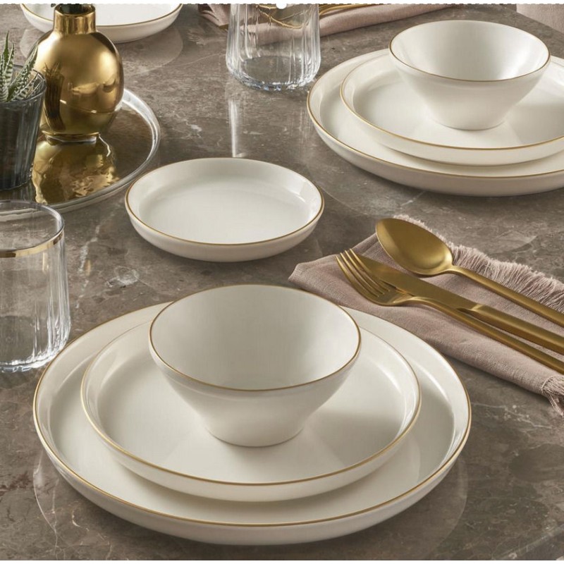 Dinner Set (16 Pieces) GBSBLB16YS30GD Cream