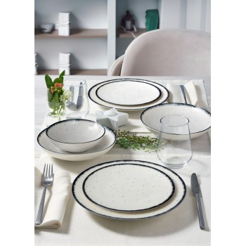 Dinner Set (24 Pieces) GBSATN24KY458SYH Black
White