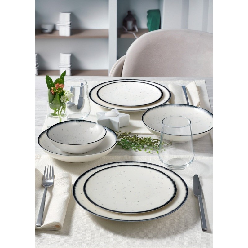 Dinner Set (24 Pieces) GBSATN24KY458SYH Black
White