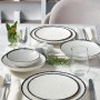 Dinner Set (24 Pieces) GBSATN24KY458SYH Black
White