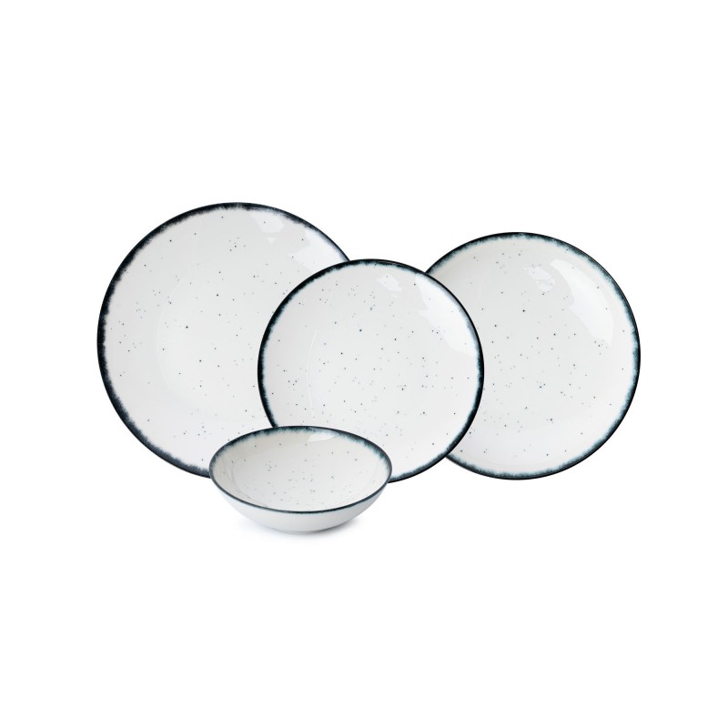 Dinner Set (24 Pieces) GBSATN24KY458SYH Black
White