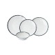 Dinner Set (24 Pieces) GBSATN24KY458SYH Black
White