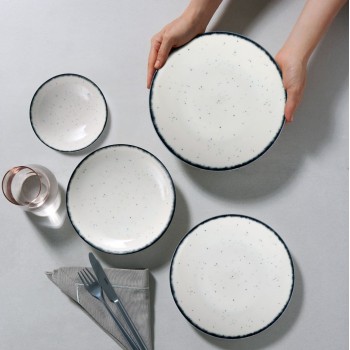 Dinner Set (24 Pieces) GBSATN24KY458SYH Black
White