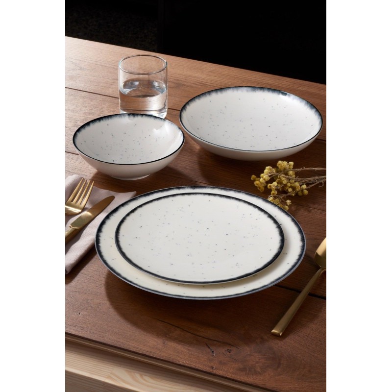 Dinner Set (24 Pieces) GBSATN24KY458SYH Black
White