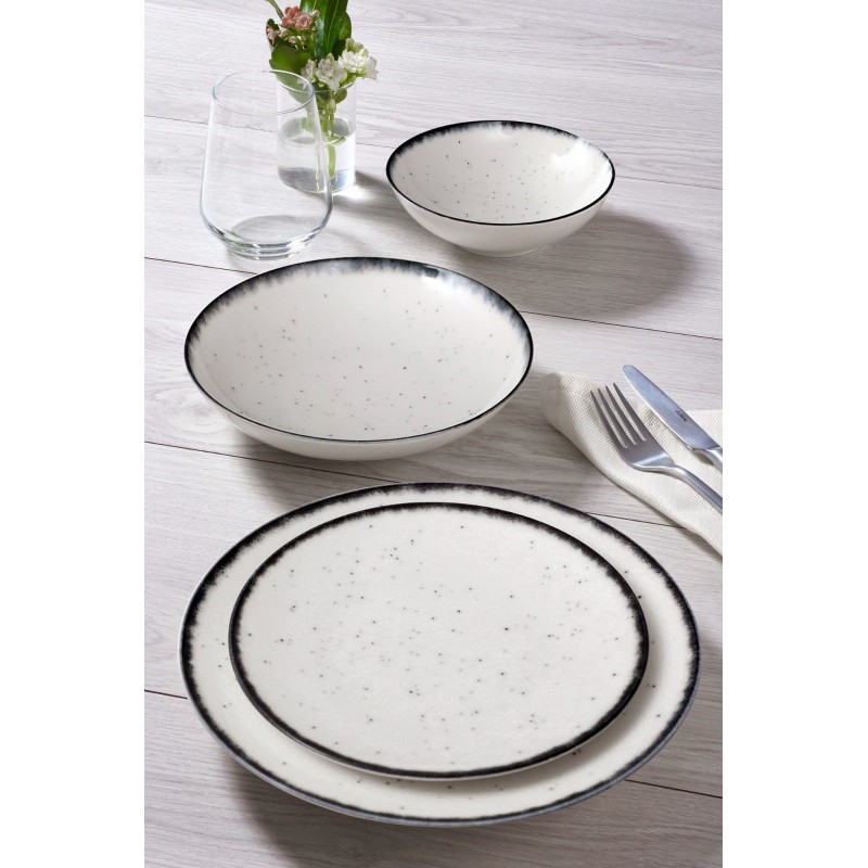 Dinner Set (24 Pieces) GBSATN24KY458SYH Black
White