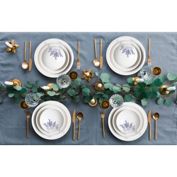Dinner Set (24 Pieces) GBSATN24KY4E40711 White
Blue