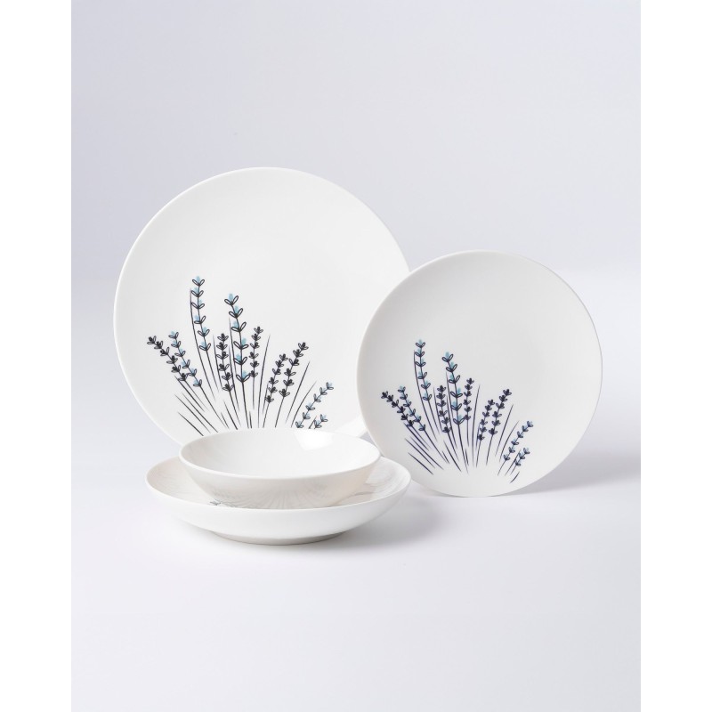 Dinner Set (24 Pieces) GBSATN24KY4E40711 White
Blue