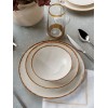 Dinner Set (24 Pieces) GBSATN24KY458KH White
Brown