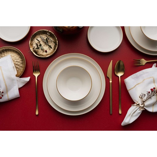 Dinner Set (16 Pieces) RGBSBLB16YS30GD Cream Dinner Set (16 Pieces) RGBSBLB16YS30GD Cream