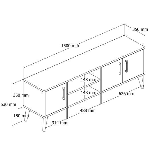 TV Stand Exxen - 1586 Oak TV Stand Exxen - 1586 Oak