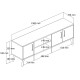 TV Stand Exxen - 1586 Oak TV Stand Exxen - 1586 Oak