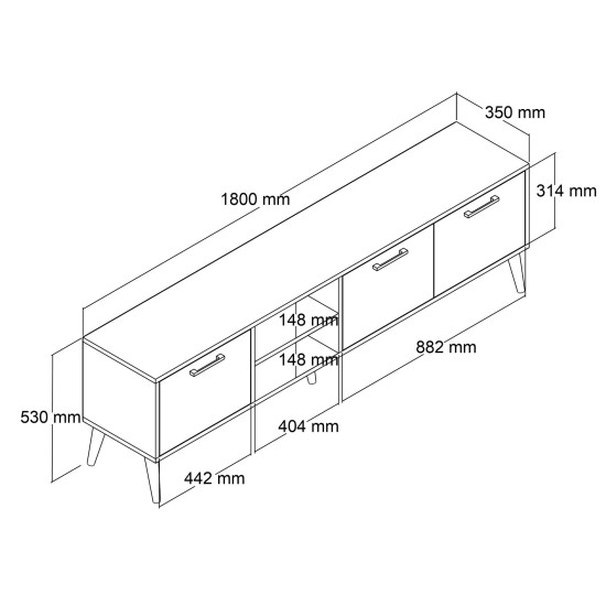 TV Stand Exxen - 1585 Oak
White TV Stand Exxen - 1585 Oak
White