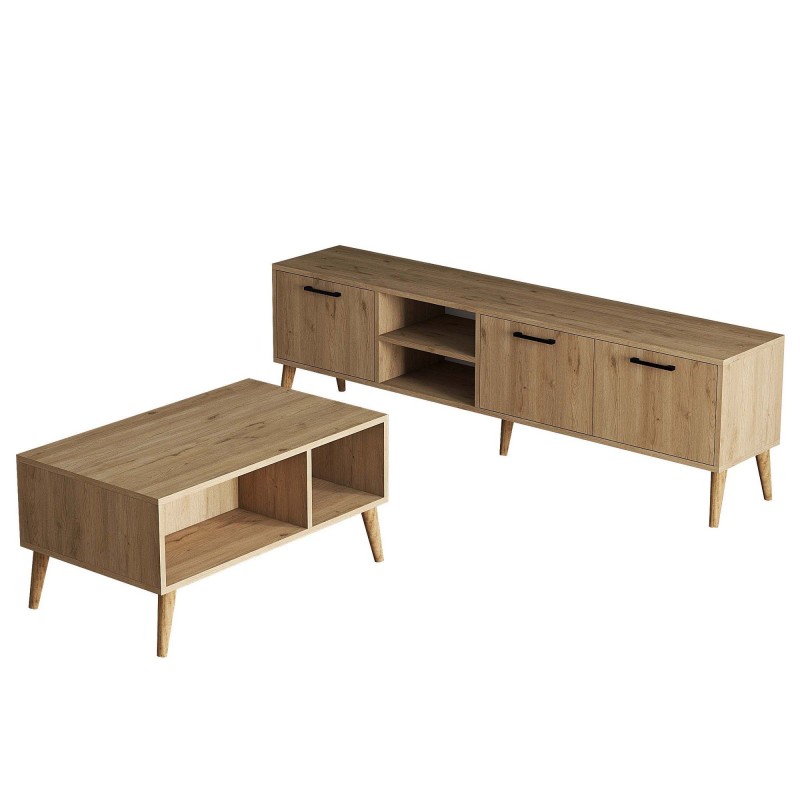 Living Room Furniture Set Set 1587-2076 Oak